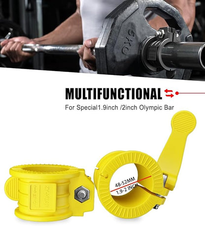 Barbell Clips 2 inch I Multi-Size Adjustable Barbell 1 inch