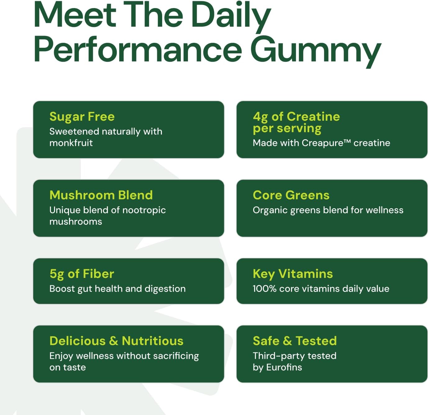 Create Daily Performance Gummy - Creatine Monohydrate Gummies for Men & Women - Boost Energy, Immunity, and Strength, Anti-Melting Formula, Vegan, Gluten-Free, Non-GMO, 1 g Creatine per Gummy (120 ct)