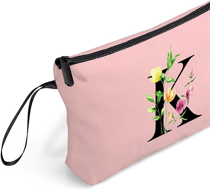 SEAMOON Birthday Thank You Appreciation Monogrammed Gifts for Mom Aunt Teacher Sister Friend Coworkers Bride Bridesmaid Makeup Cosmetic Bag with Mirror Mothers Day Christmas Graduation K