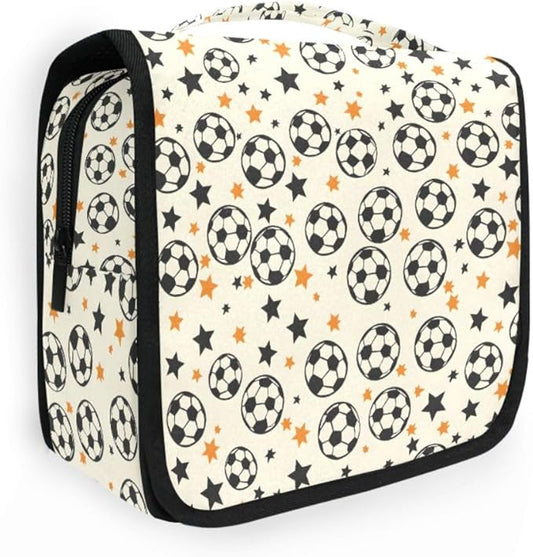 senya Hanging Travel Toiletry Bag Kit Boys Makeup Case Cosmetics Organizer for Men Women (Many Ball and Star)