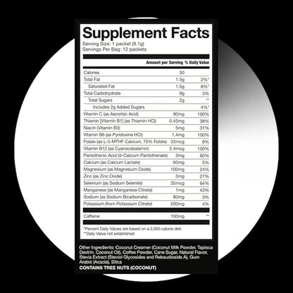 Halo Hydration - Electrolyte Drink Mix | Hydration Powder Packets | Pina Colada Flavor – for Sports and Cycling | Easy Open Single Serving Stick | 12 Sticks