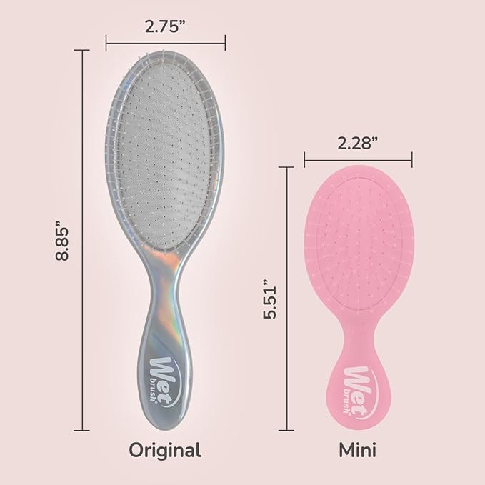 Wet Brush Original Detangler, Chrome (Iridescence Icon), Ultra-Soft IntelliFlex Bristles Glide Through Tangles, Detagnling Hair Brush, All Hair Types (Wet & Dry), Women & Men, Limited Edition