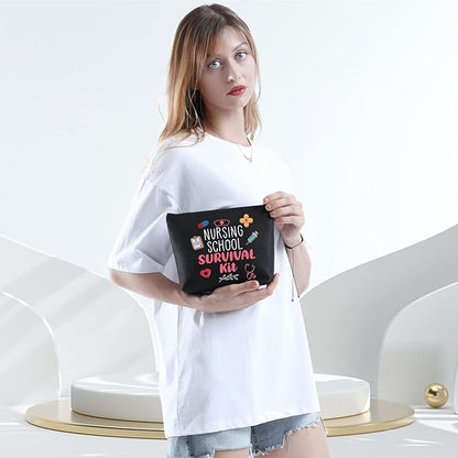 WCGXKO Nurse Gift Nurse Cosmetics Gift Nursing School Survival kit Gift for RN CNA LPV BSN LVP (NURSING SCHOOL black)