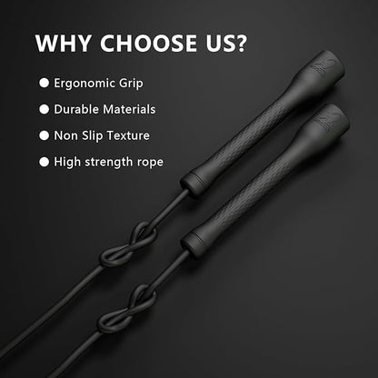 Workout Jump Rope,5mm PVC Jump Rope,Adjustable Length with Shatterproof Handles, Ideal for Beginners & Advanced Athletes, Fitness, Cardio & Boxing