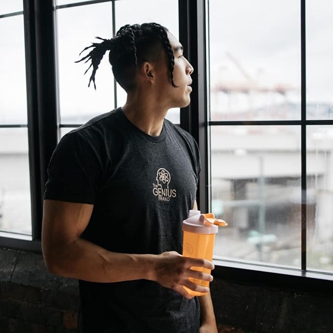 Genius L-Arginine Nitric Oxide Powder - Fermented L- Arginine Nutritional Supplements & Nitric Oxide Booster - Pre Workout, Natural Muscle Builder - 30 Servings, Lemon