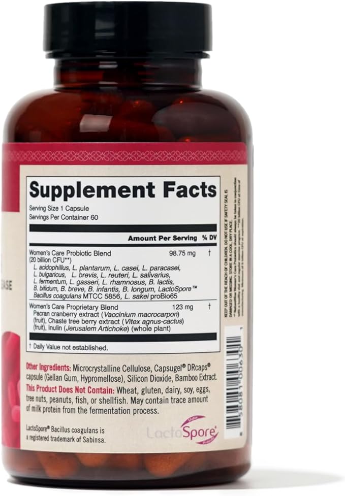 NatureWise Probiotics for Women - With Prebiotics and Cranberry - Vaginal, PH Balance, Digestive, Urinary Tract Support - 18 Unique Strains, 20 Billion CFU - 60 Capsules[2-Month Supply]