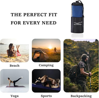 CHARS Camping Towels Microfiber Sand Free Beach Towel (30" x 63") with