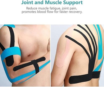 Kinesiology Tape Precut -40Strips | Pro Elastic Athletic Tape,Cotton Waterproof Breathable K Tape for Joints Support & Muscle Pain Relief,Perfect for Ankle Knee Sports Activity(Skin Color)