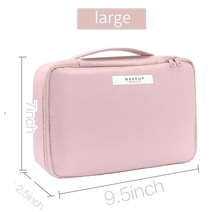 Travel Makeup Bag Cosmetic Bag Makeup Bag Toiletry bag for women and men(Pink)