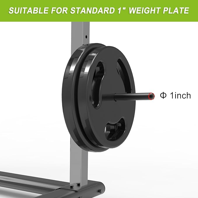 Kipika J-Hooks and Weight Plate Holder Set for 2" x 2" and 3" x 3" Power Rack - Squat Rack Attachments for Strength Training and Weight Storage - Fit Standard 1-inch and Olympic 2-inch weight plates