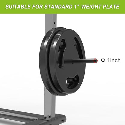 Kipika J-Hooks and Weight Plate Holder Set for 2" x 2" and 3" x 3" Power Rack - Squat Rack Attachments for Strength Training and Weight Storage - Fit Standard 1-inch and Olympic 2-inch weight plates