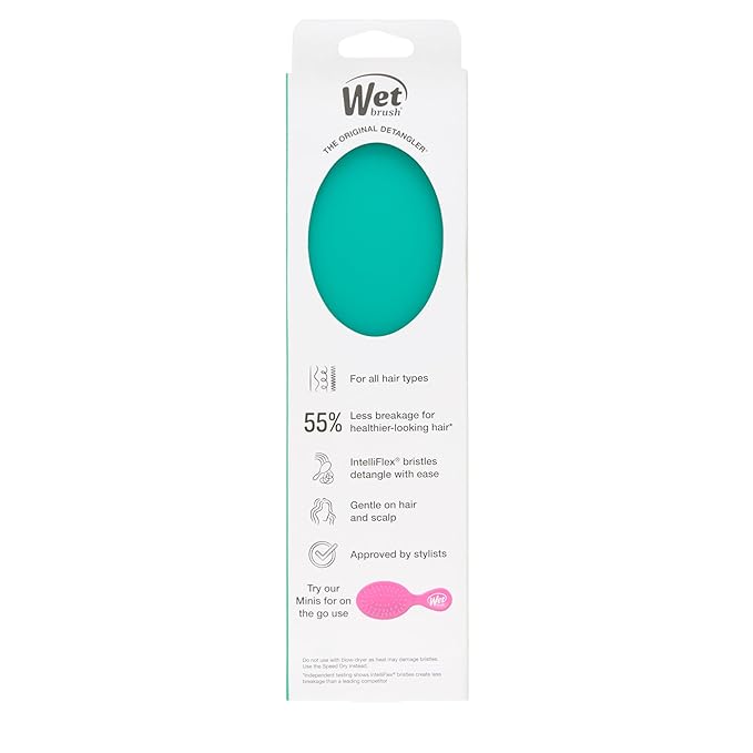 Wet Brush Original Detangler, Green Juice (Summer Quencher), Ultra-Soft IntelliFlex Bristles Glide Through Tangles, Detangling Hair Brush (Wet & Dry), Women & Men, Limited Edition