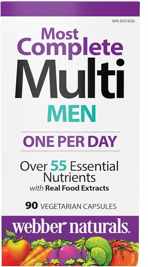 Webber Naturals Men's Most Complete Multi, 90 Vegetarian Capsules