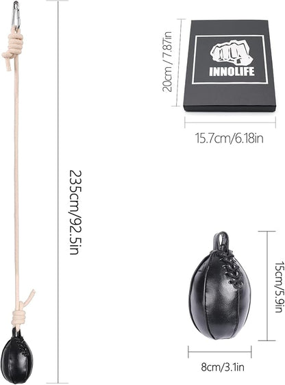 INNOLIFE Boxing Slip Bag, Dodge Hide Speed Ball for Reflex Training, Kickboxing, MMA Pendulum Training