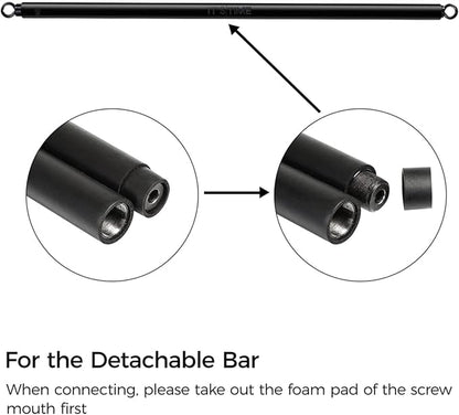 INNSTAR Home Gym Workout bar 38" Black Max 800lb for (Black-38'')