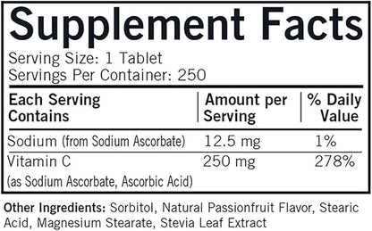 Kirkman Labs Vitamin C 250 mg Chewable Tablets with Stevia-250 Count