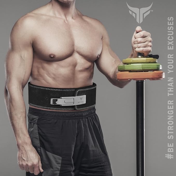 Mytra Fusion Gym Belt with Lever Buckle Weight 4" wide