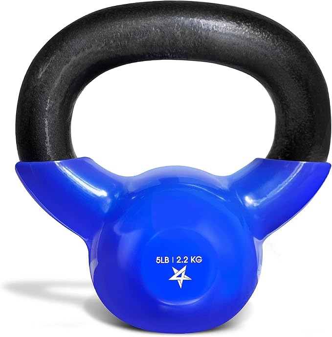 Yes4All 5-65lbs Kettlebells Vinyl Coated Cast Iron