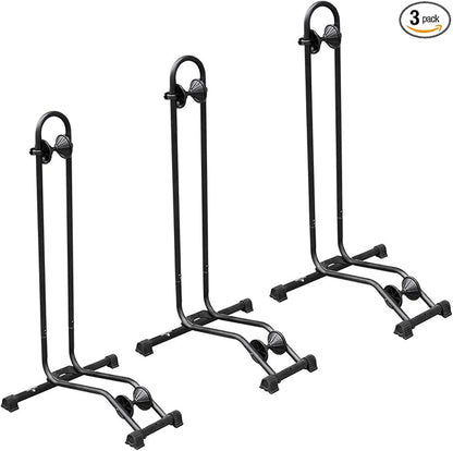 BikeHand Bike Floor Stand Parking Rack Stand - for 24"-29" Mountain MTB & Road Bikes Bicycles Indoor Outdoor Garage Storage - Classic for 3 Bikes