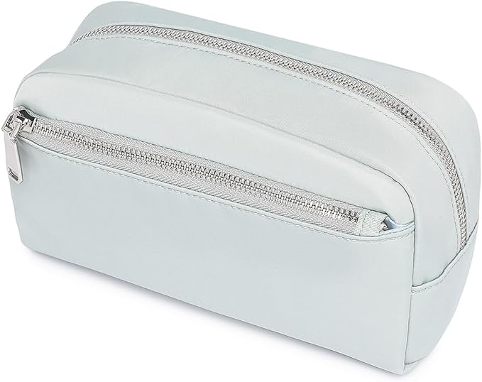 Nylon Female cosmetic bags Canvas toiletry bags Wash bags with large capacity Simple design (Nylon/Gray)