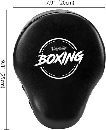 Valleycomfy Boxing Curved Focus Punching Mitts- Leatherette Training Hand Pads
