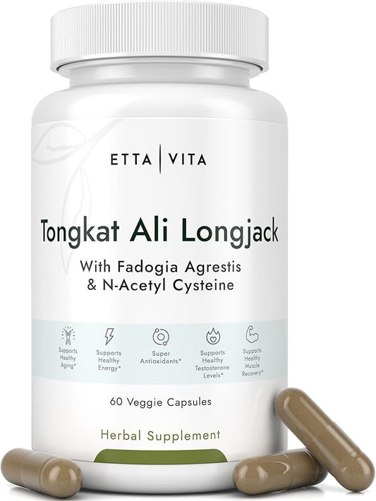 Hormone Doctor Recommended Test Support - Longjack Tongkat Ali & Fadogia Agrestis Supplement for Men & Womens Energy Support, Lean Muscle Growth & Recovery - NAC Liver Detox (Donovan McNabb Partner)
