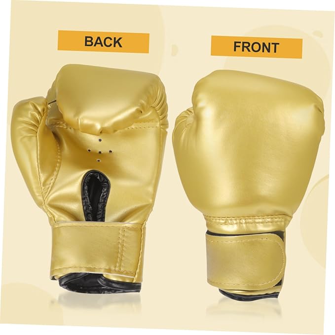 Garneck Kids Boxing Gloves Training Gloves Training Mitts Junior Punch PU Leather Sponge Filled for Toddler and Youth Red