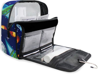 senya Hanging Travel Toiletry Bag Kit Boys Makeup Case Cosmetics Organizer for Men Women (Universe Galaxy Planet Nebula)