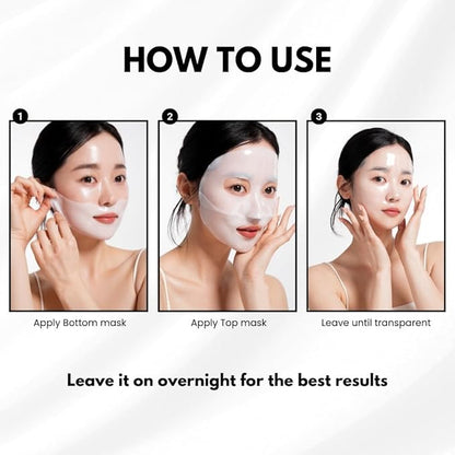 OHMYPURE Hydrogel Collagen Korean Face Mask Luxury Skin Care 2 EA (VeganMucin)