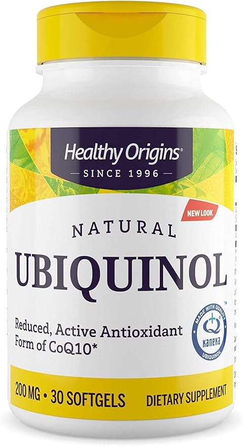 Healthy Origins Ubiquinol (Active Form of CoQ10), 200 mg - Activated Form of CoQ10 - Kaneka Ubiquinol Supplements for Heart Health & Antioxidant Support - Gluten-Free & Non-GMO - 30 Softgels