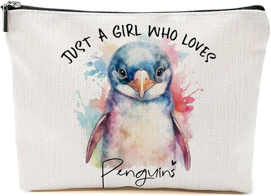 Penguin Gifts Makeup Bag, Penguin Stuff Cosmetic Bag Travel Organizer Bags Makeup Pouch, Christmas Birthday Animal Lovers Gifts for Women Girls Friends Daughter