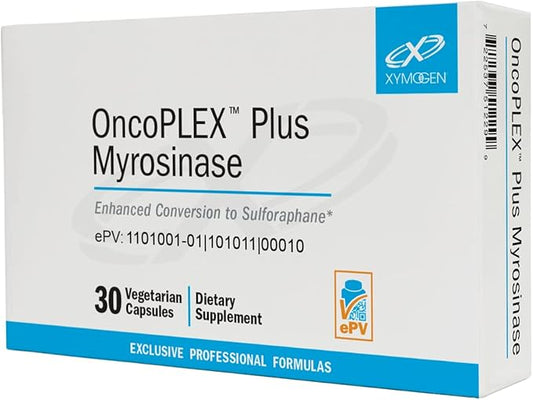 XYMOGEN OncoPLEX Plus Myrosinase - Glucoraphanin Supplement with Broccoli Seed Extract + Myrosinase to Promote Enhanced Conversion to Sulforaphane - Supports Detox, Antioxidant Activity (30 Capsules)