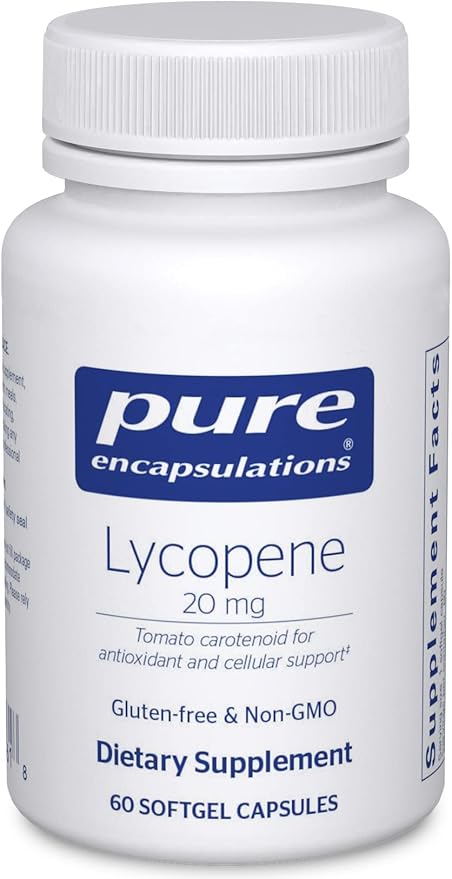 Pure Encapsulations Lycopene 20 mg | Dietary Supplement for Cellular and Macular Support | 60 Softgel Capsules