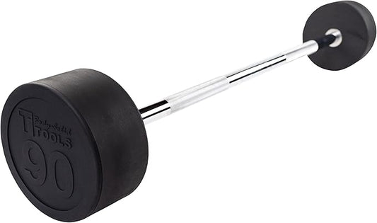 Body-Solid Rubber Coated Fixed Weights Straight Barbells- Weighted