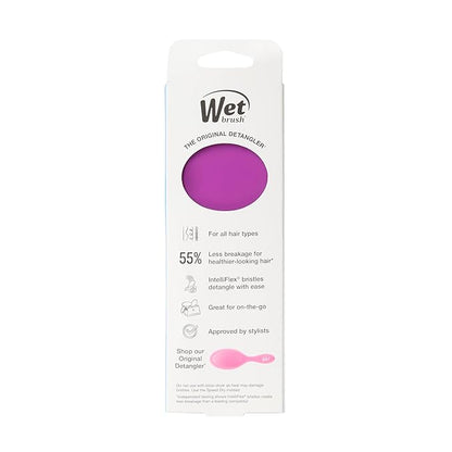 Wet Brush Mini Detangler Hair Brush, Pink - Detangling Travel Hair Brush - Ultra-Soft IntelliFlex Bristles Glide Through Tangles with Ease - Pain-Free - All Hair Types
