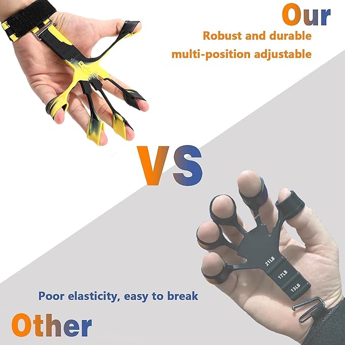 Grip Strength Trainer with Forearm Strengthener Recover(5 PCS)