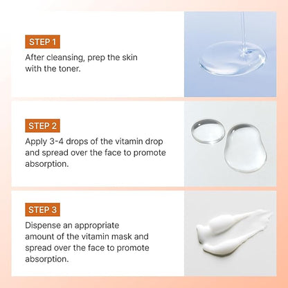 DearKlairs Ultimate Kit for Revitalizing Dull Skin, 2 Step Freshly Juiced vitamin Set, a mild and effective vitamin care routine