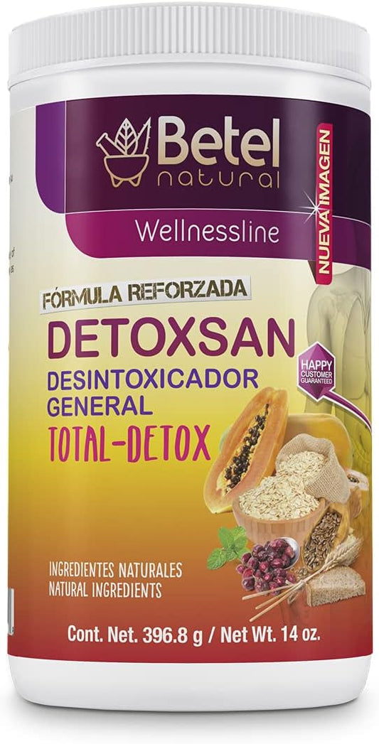 Detoxsan Total Detox Powder - Colon Cleanse and More - Betel Natural 14 Oz