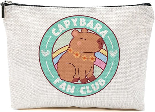 Cute Capybara Makeup Bag, Capybara Gifts for Women, Capybara Lovers Cosmetic Bag Travel Organizer Bags Makeup Pouch, Capybara Stuff Animal Lovers Gifts for Girls Friend Christmas birthday Gifts