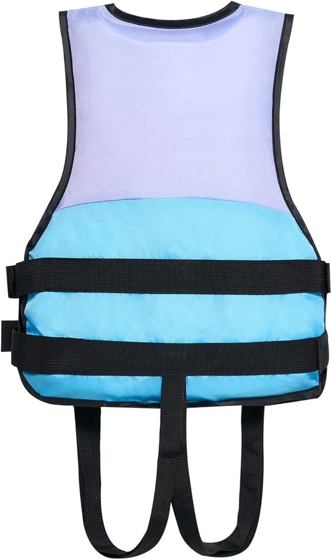 Owntop Kids and Adult Swim Jackets 50 to 125 lbs Dual Buckles, Zipper and Crotch Strap Ski Vest Lightweight PFD Perfect for Kayaking, Fishing, Paddle Board