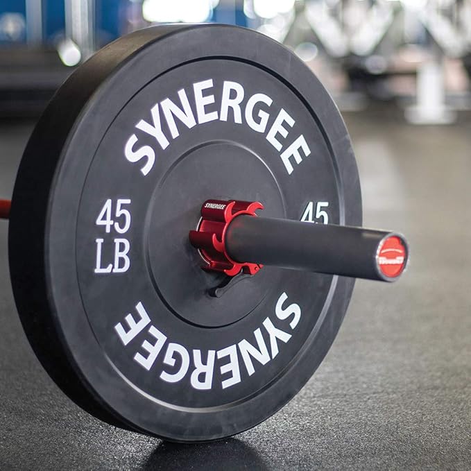 Synergee Rogue Red Aluminium Barbell Collars – Locking 2" Olympic