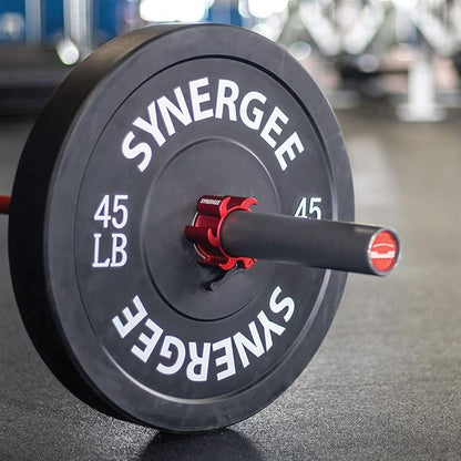 Synergee Rogue Red Aluminium Barbell Collars – Locking 2" Olympic