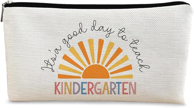 Kindergarten Teacher Gift: Makeup Bag, Cosmetic Bag Zipper Travel Toiletry Bag, Best Teacher Gifts