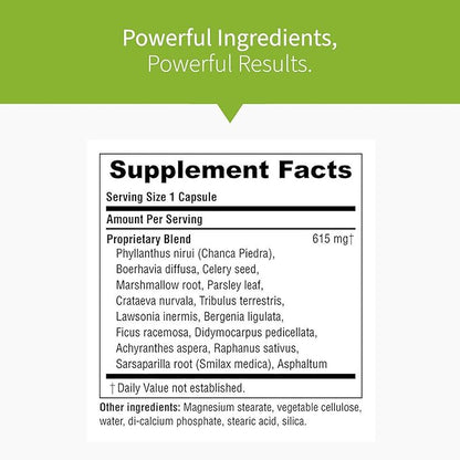 Natural Kidney Cleanse | Eliminate & Protect Against Kidney Stones | Flush Impurities & Clear System | Support Kidney Health & Function | Chanca Piedra, Celery Seed & More | 60 Capsules