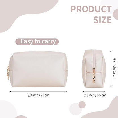 HAOGUAGUA Makeup Bag Pouch Purse Organizer Waterproof Travel Cosmetic Organizer for Women Girl Medium Size (Shell gold-1pcs)