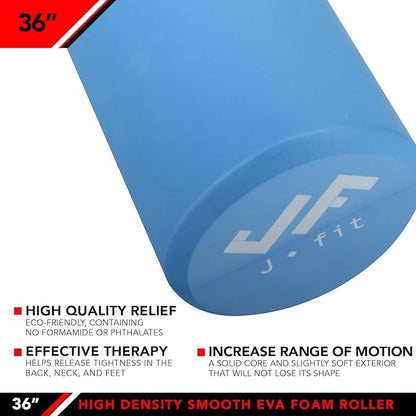 JFIT High Density Smooth EVA Foam Roller -