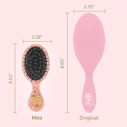 Wet Brush Mini Detangler Hair Brush, Peach