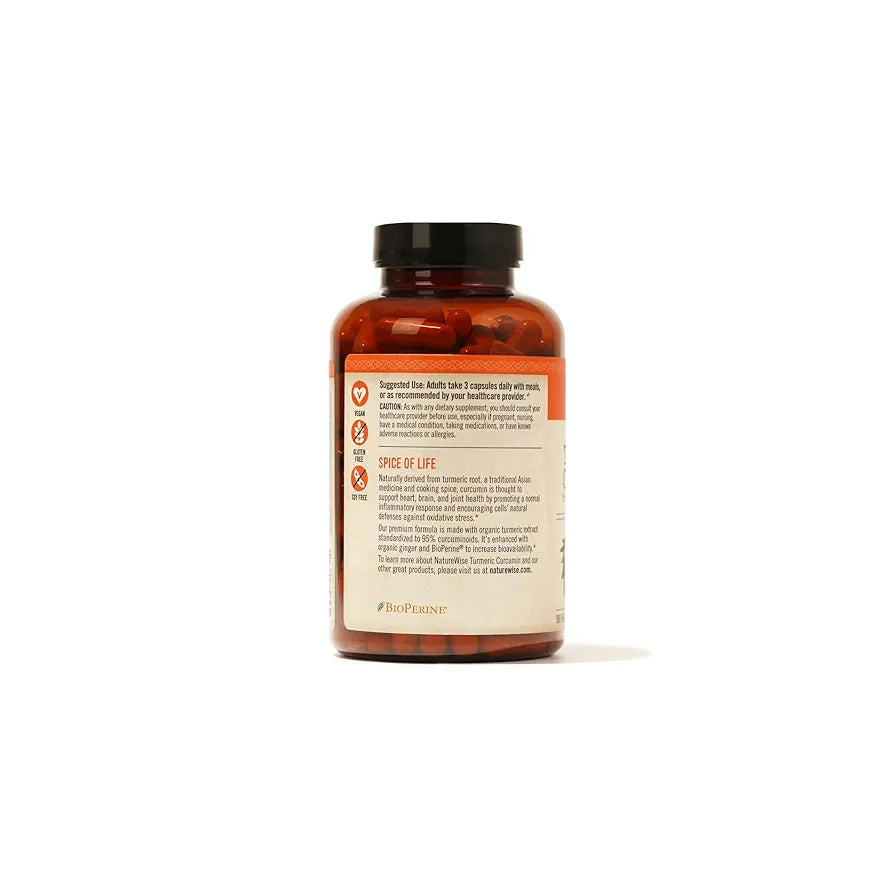 NatureWise Curcumin Turmeric 2250mg - 95% Curcuminoids & BioPerine Black Pepper Extract for Advanced Absorption - Daily Joint and Immune Health Support - Vegan, Non-GMO, 180 Count[60-Day Supply]