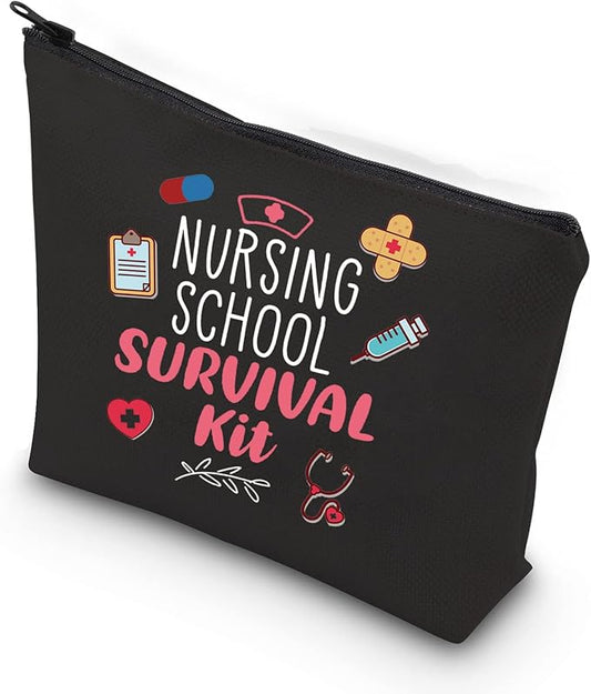 WCGXKO Nurse Gift Nurse Cosmetics Gift Nursing School Survival kit Gift for RN CNA LPV BSN LVP (NURSING SCHOOL black)