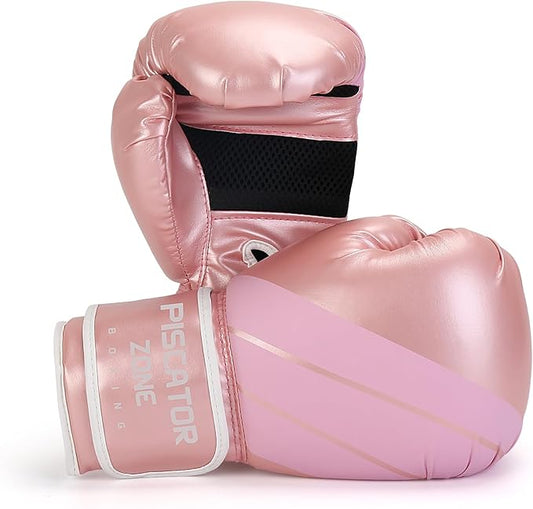 Pro Style Boxing Gloves Punching Bag Gloves for Women, PU Leather Gloves for Training Muay Thai, Sparring, Fighting Kickboxing,Heavy Punching Bag Gloves for Ladies